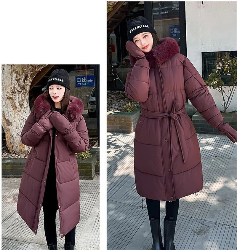 High-Quality Cotton Padded Stylish Winter Down Parka Coat