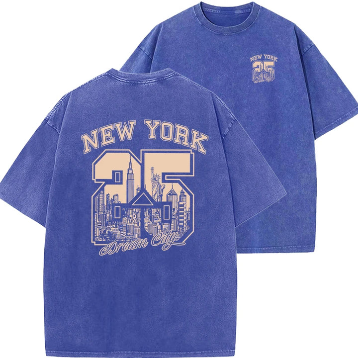 Funny Vintage Washed Cotton Summer T-Shirt