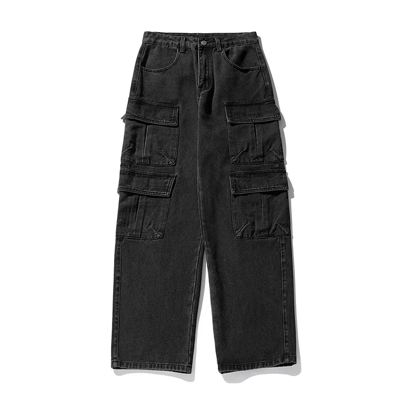 Multi pocket Hip Hop Streetwear Denim Jeans