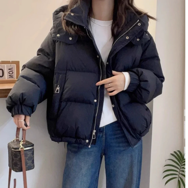 Korean-Style Loose Hooded Jacket