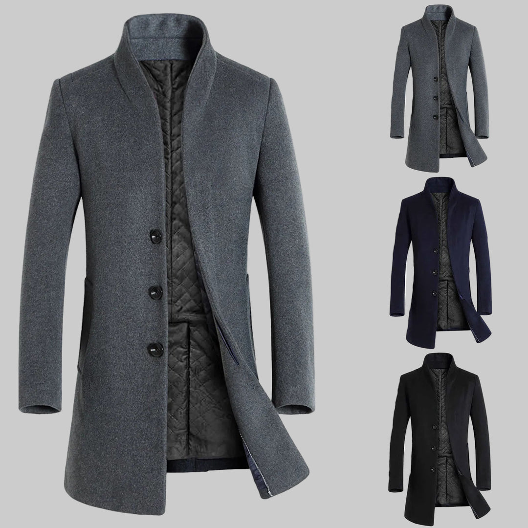 Single-Breasted Lapel Collar Long Sleeve Pocket Jacket