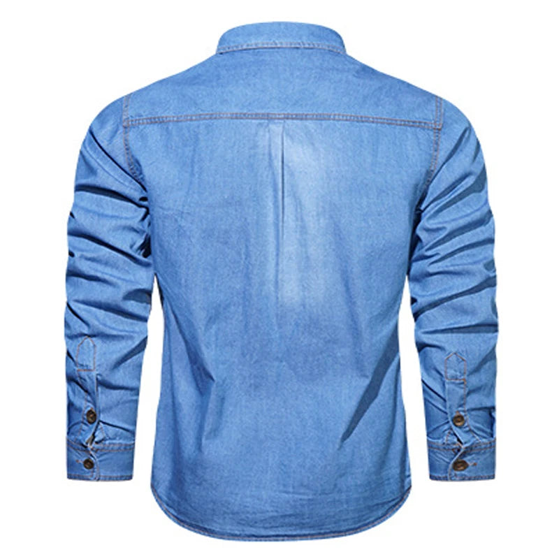 Pure Cotton Bamboo Washed Denim Shirt