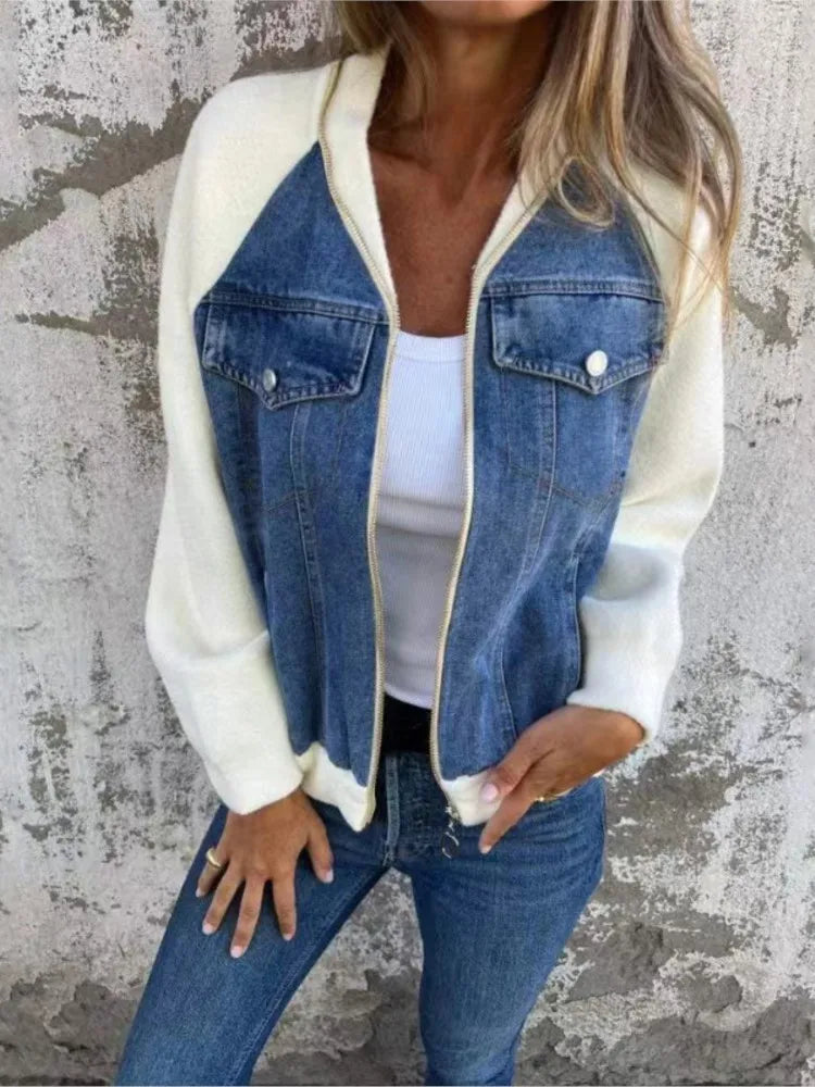 Patchwork Casual Denim Jacket