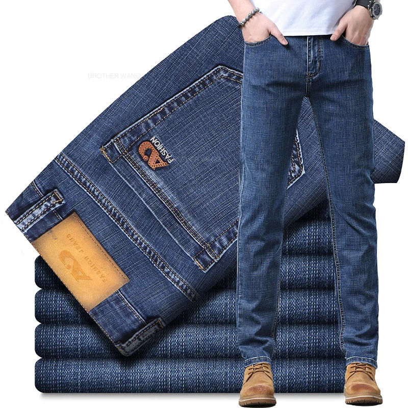 Light Blue Slim Fit Stretch Jeans