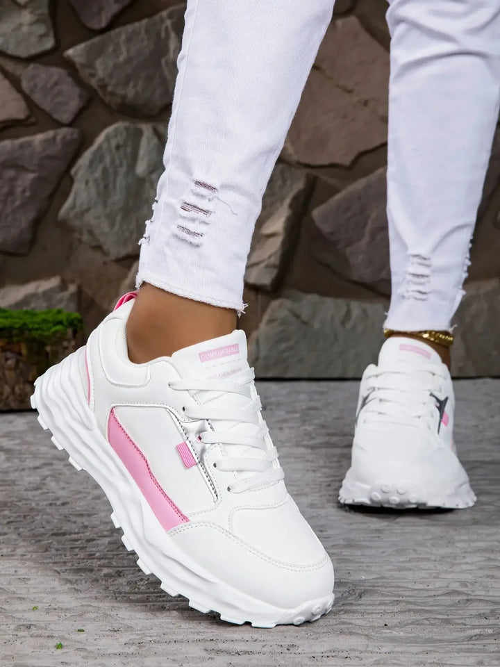 Lace-Up Breathable Pop Sneakers