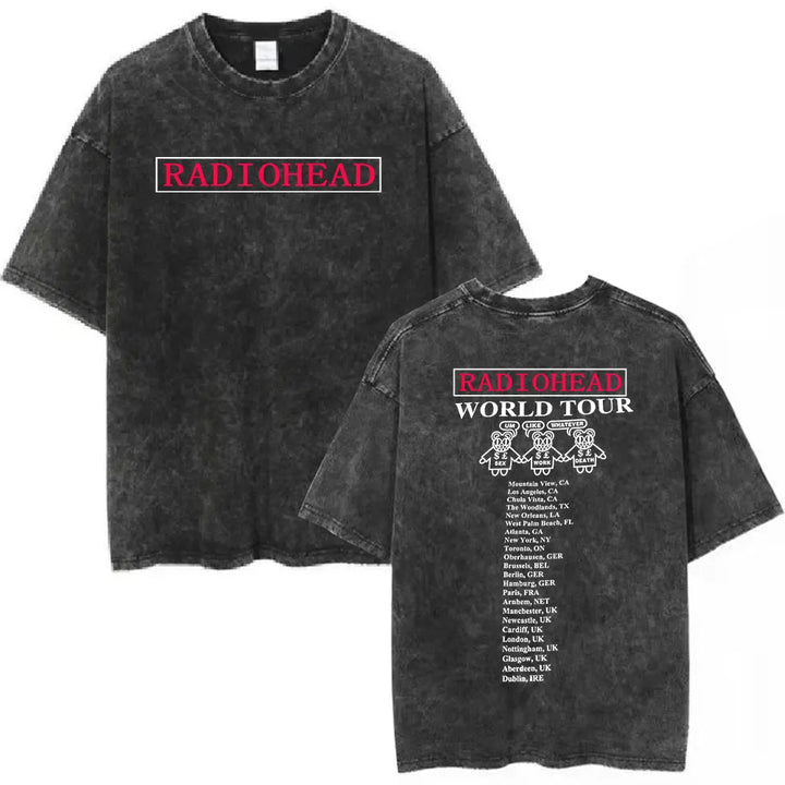 Radiohead Unisex Washed Cotton Tees