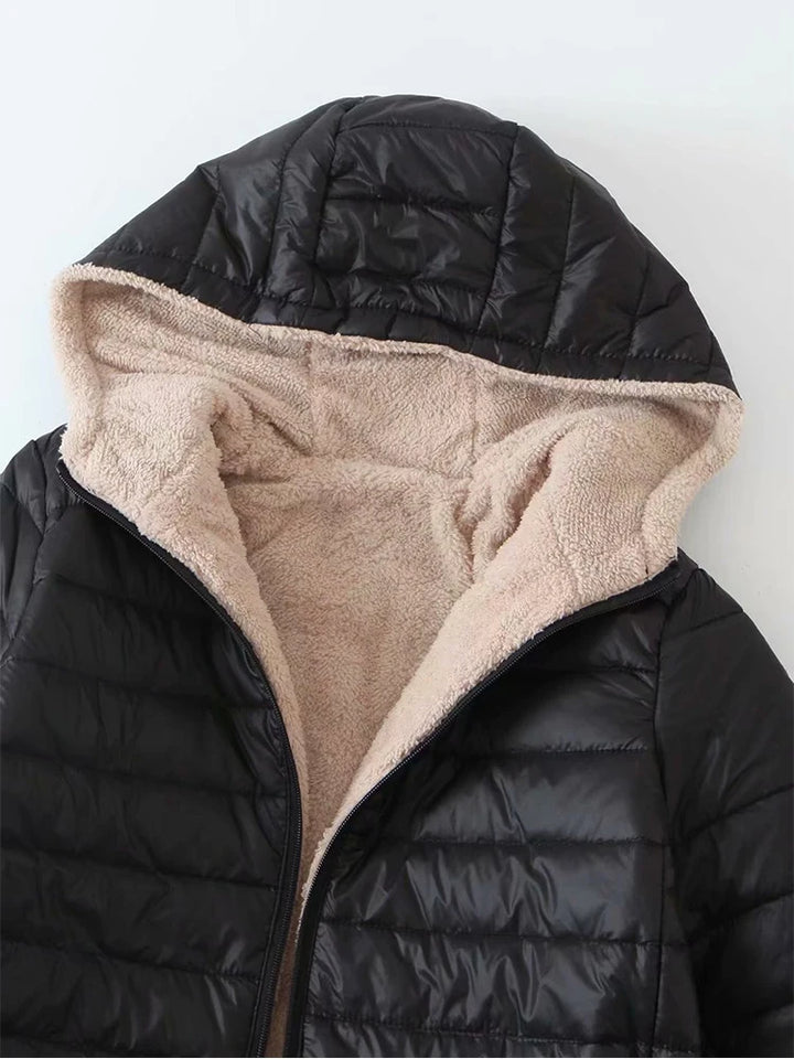 Mid-Length Hooded Jacket