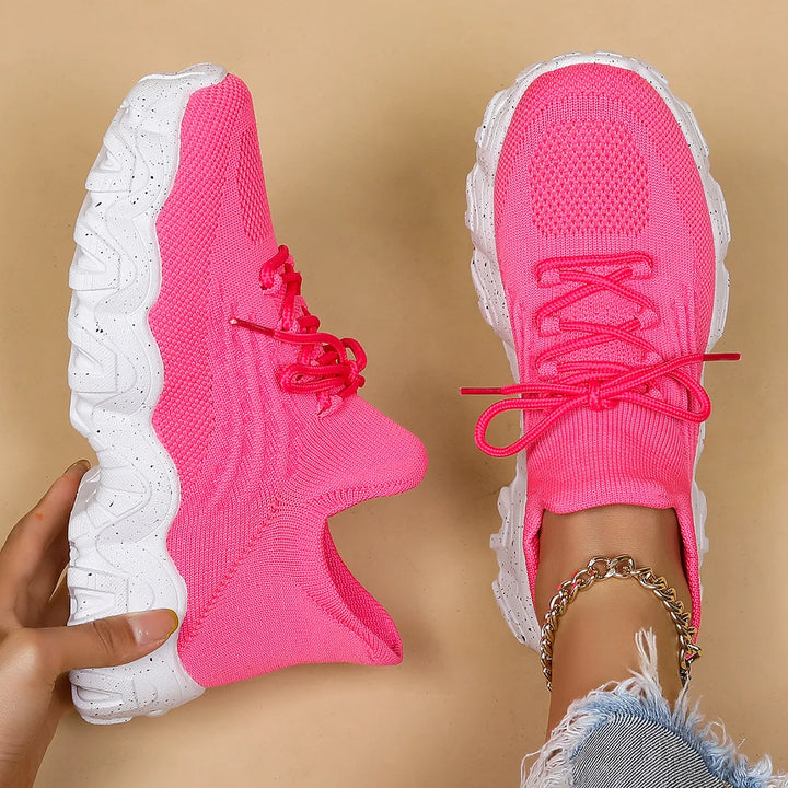 Lightweight Breathable Knit Slip-On Sneakers