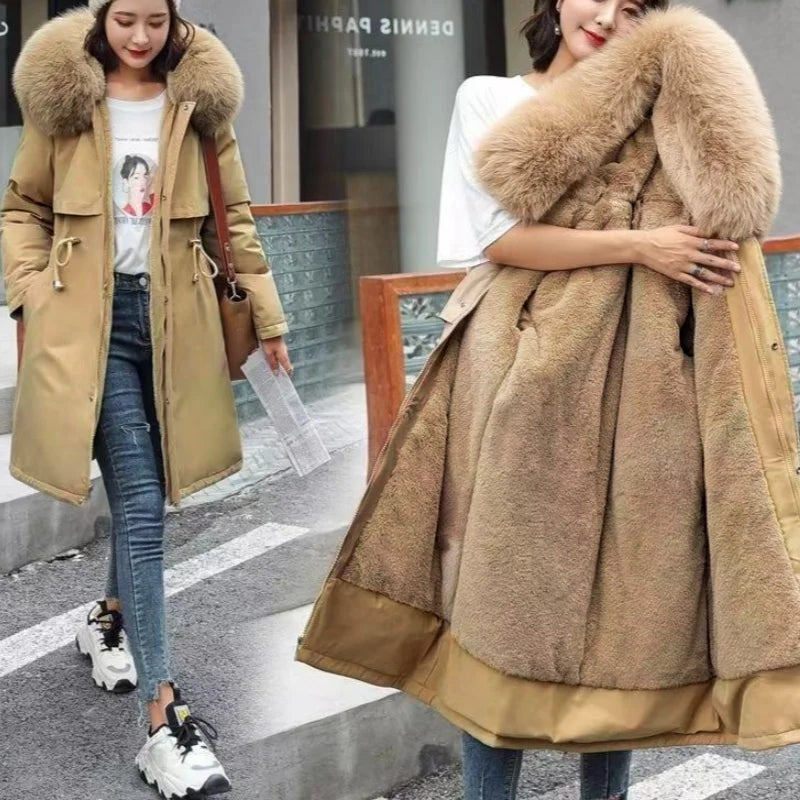 Elegant Fleece-lined Padded Winter Jacket