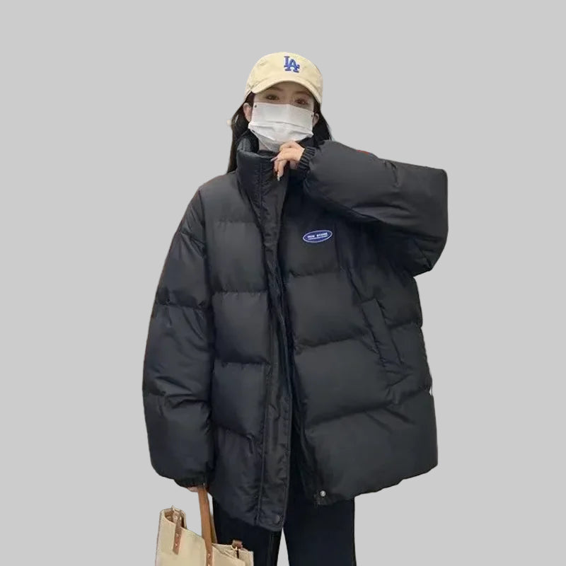 Unisex Plaid Splicing Cotton Jacket