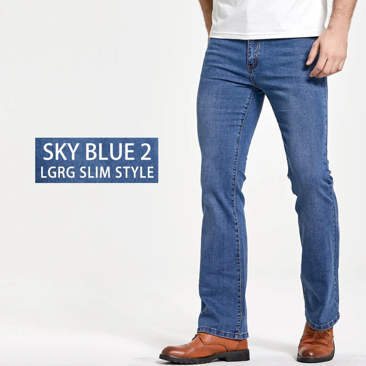 Classic Slim Fit, Slightly Flared Boot Cut Jeans