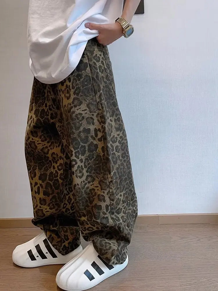 OversizedTan Leopard Print Streetwear