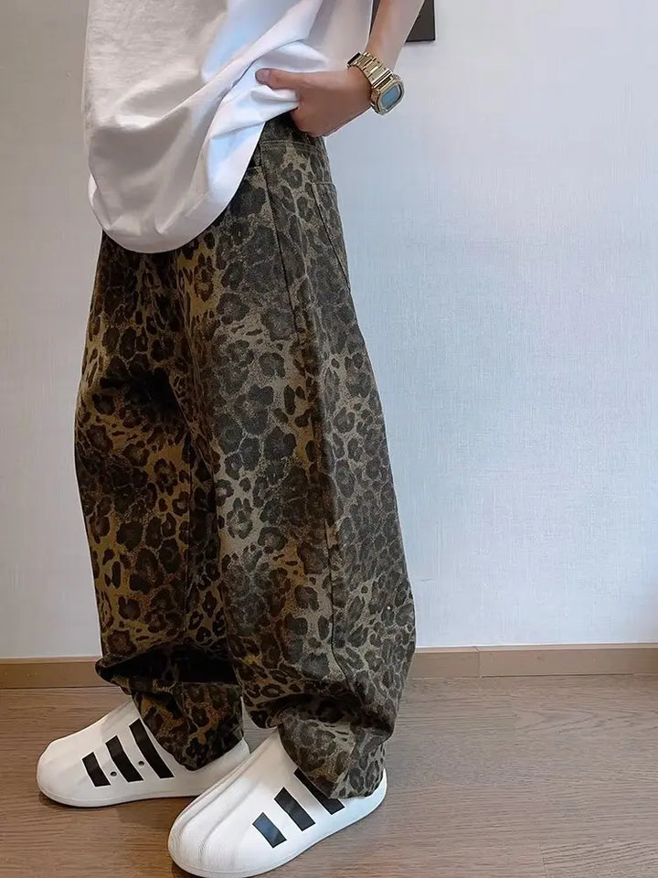OversizedTan Leopard Print Streetwear