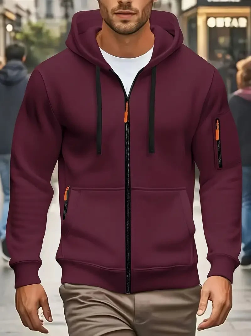 Solid color zipper hoodie Tactical Hoodies