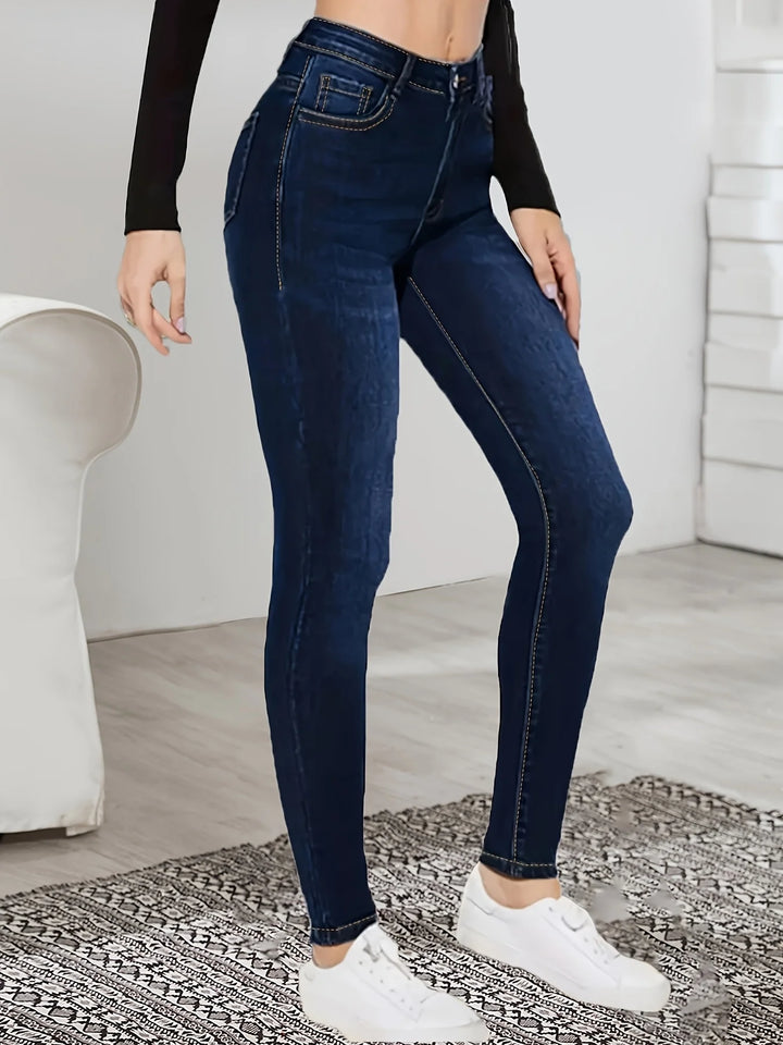 High-Waisted Stretch Skinny Jeans