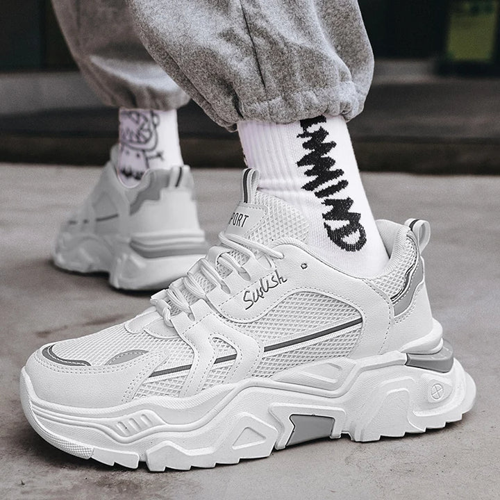 Thick-Soled Casual Mesh Sneakers