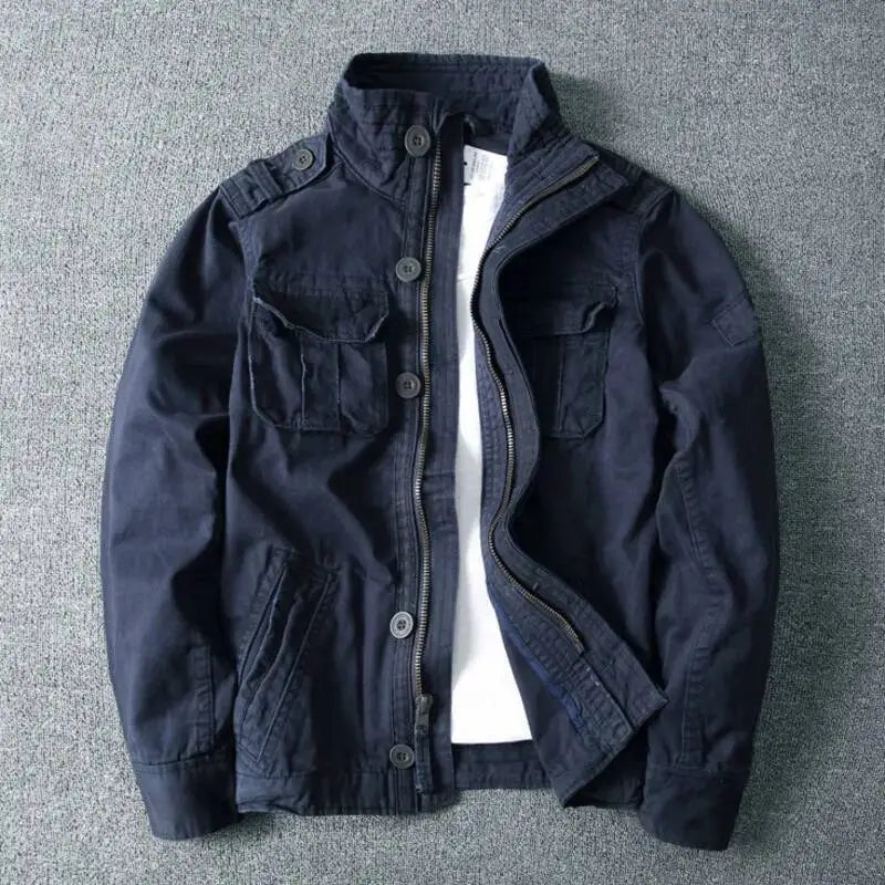 Heavyweight Wash Cotton Military Camouflage Jacket
