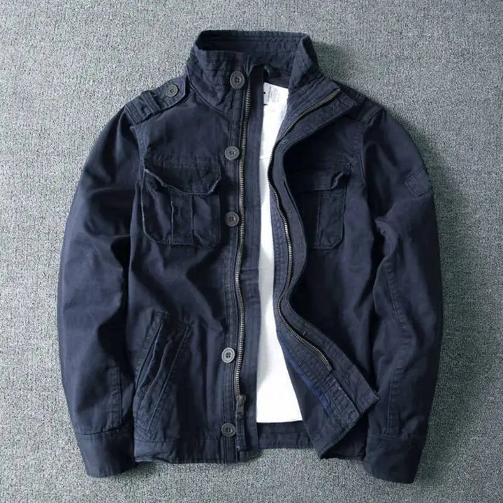 Heavyweight Wash Cotton Military Camouflage Jacket