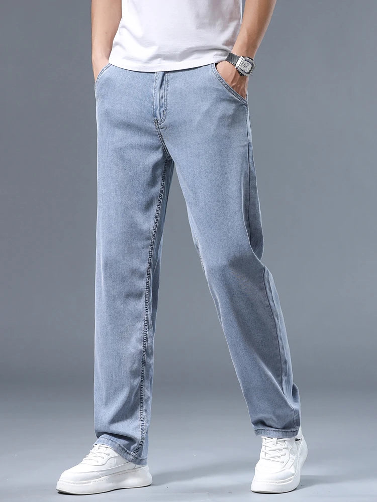 Ultra-thin breathable, straight men's jeans