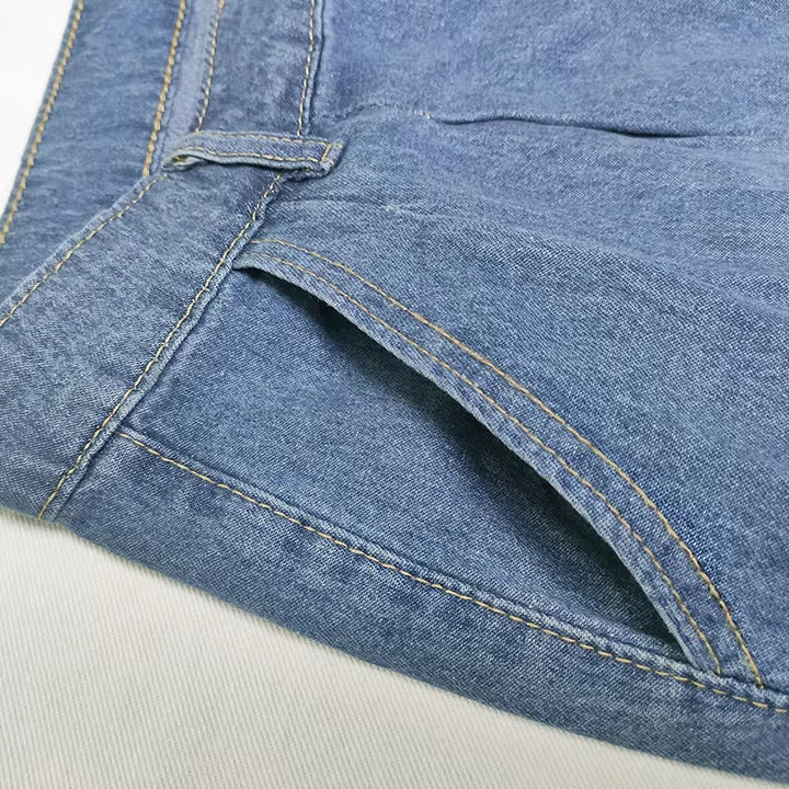 Luxe Wide-Leg Denim Jeans