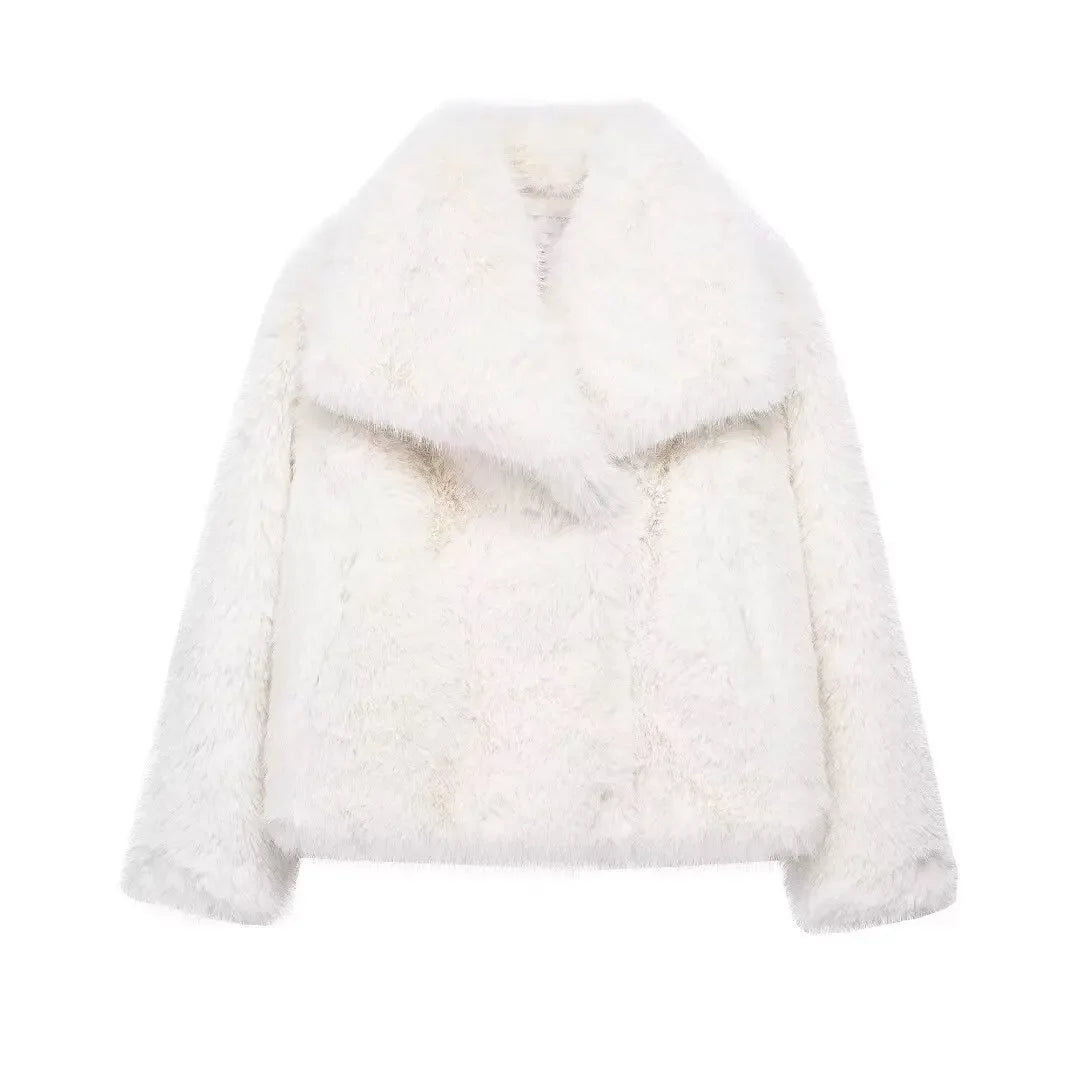 Plush Fluffy Autumn/Winter Faux Fur Coat
