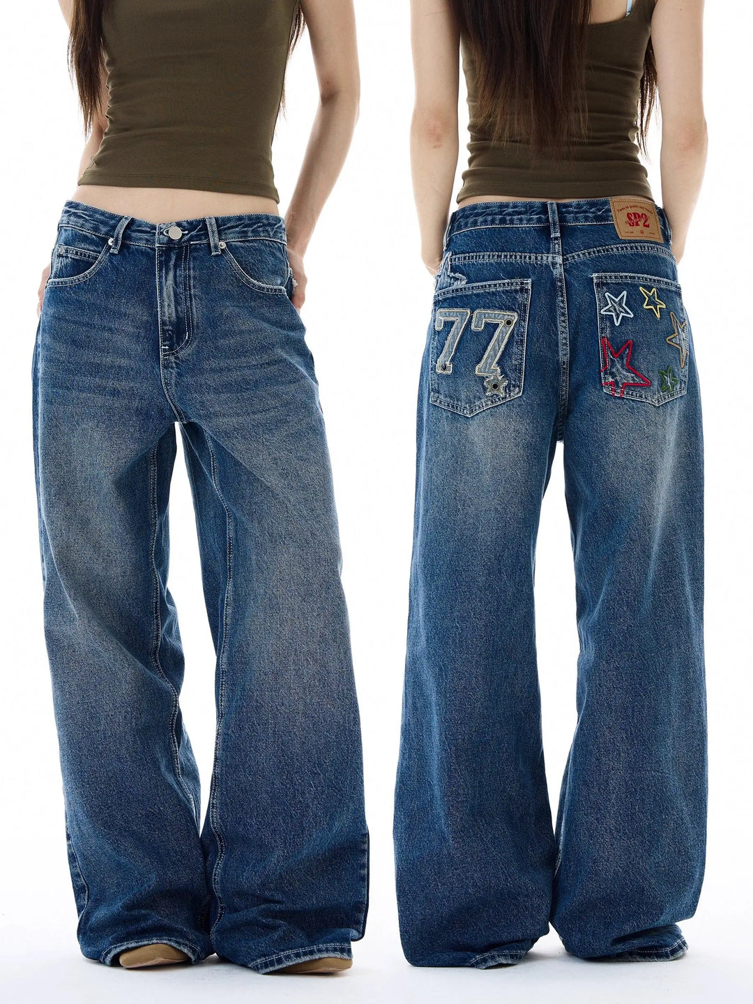 High Street Aesthetic Wide Leg Cargo Baggy Jeans
