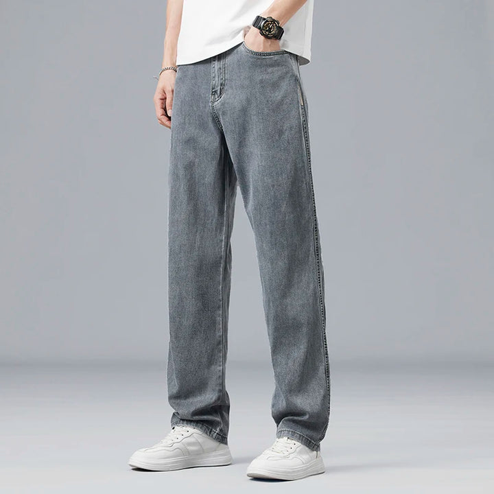 Men's Ultra-Thin Straight Denim Jeans