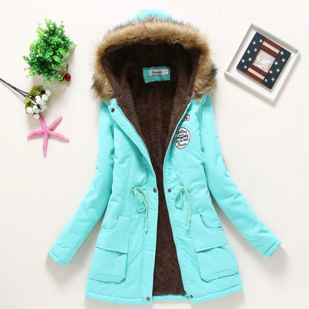 Cotton Padded Hooded Parka Jacket