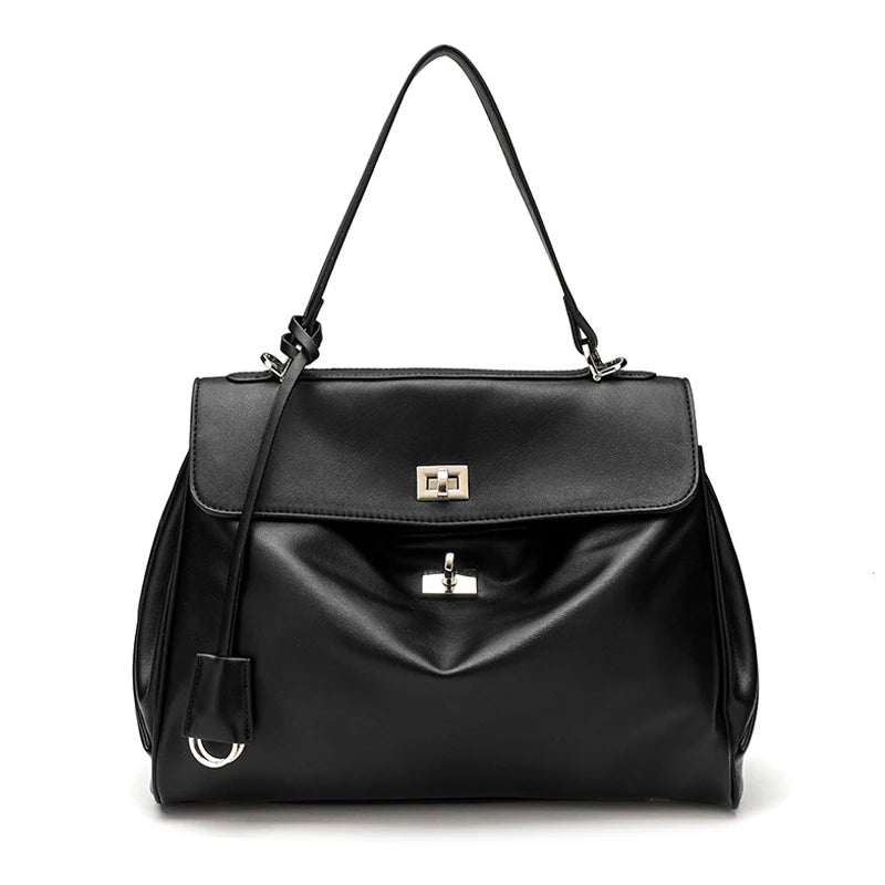 KELLIE | High-end Lock Armpit Leather Rodeo Bag