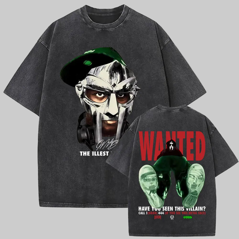 Retro Rapper Mf Doom Graphic Print Tshirt