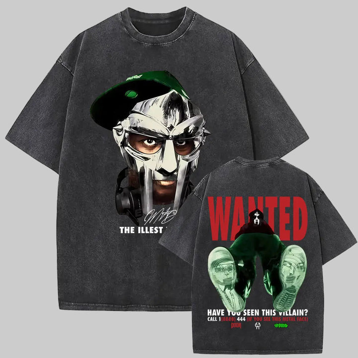 Retro Rapper Mf Doom Graphic Print Tshirt