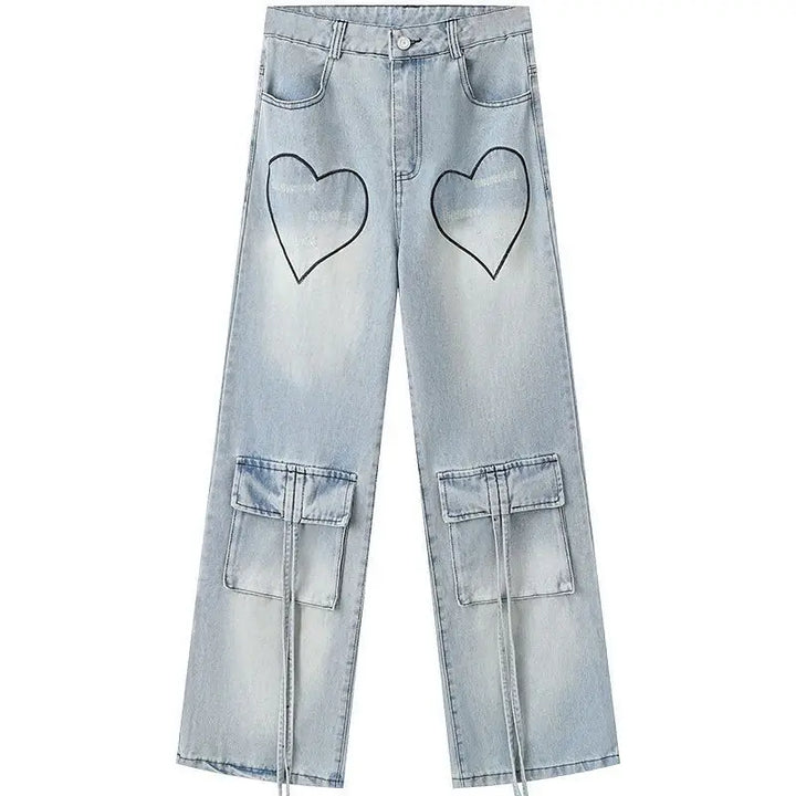 Loose Fit Cargo Jeans
