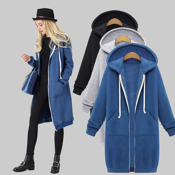 Hooded Long Thick Loose Sweatshirt