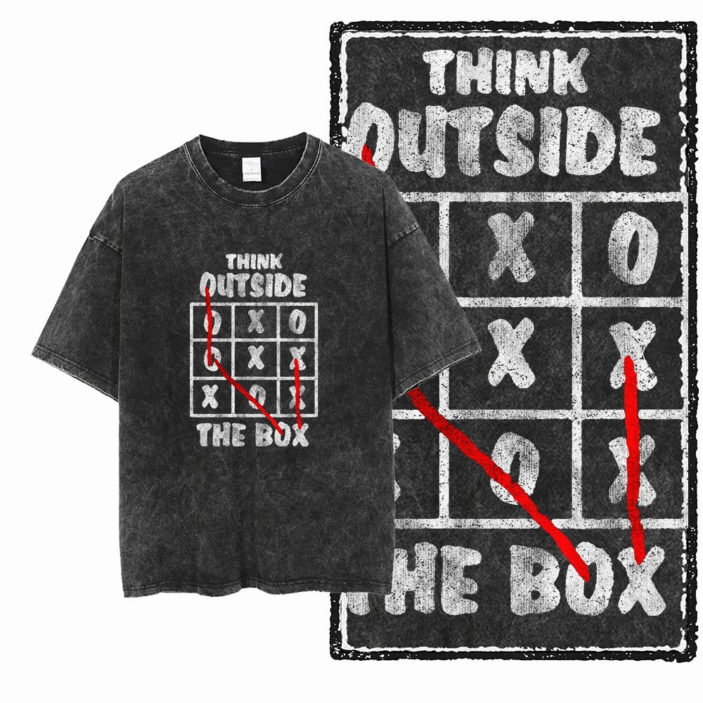 Unisex Acid Washed Graphic Cotton T-Shirt
