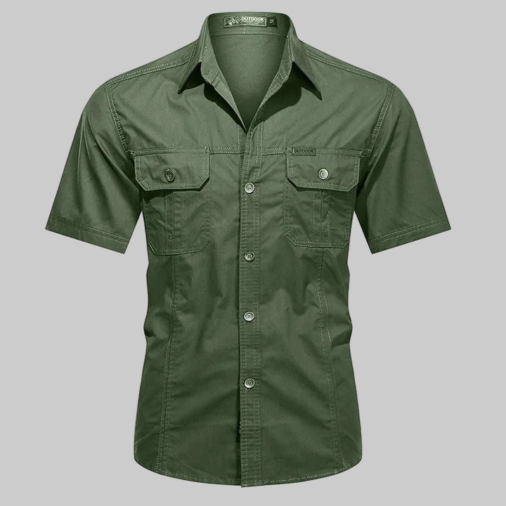 Quick-Dry Short Sleeve Army Hiking Cargo Shirt
