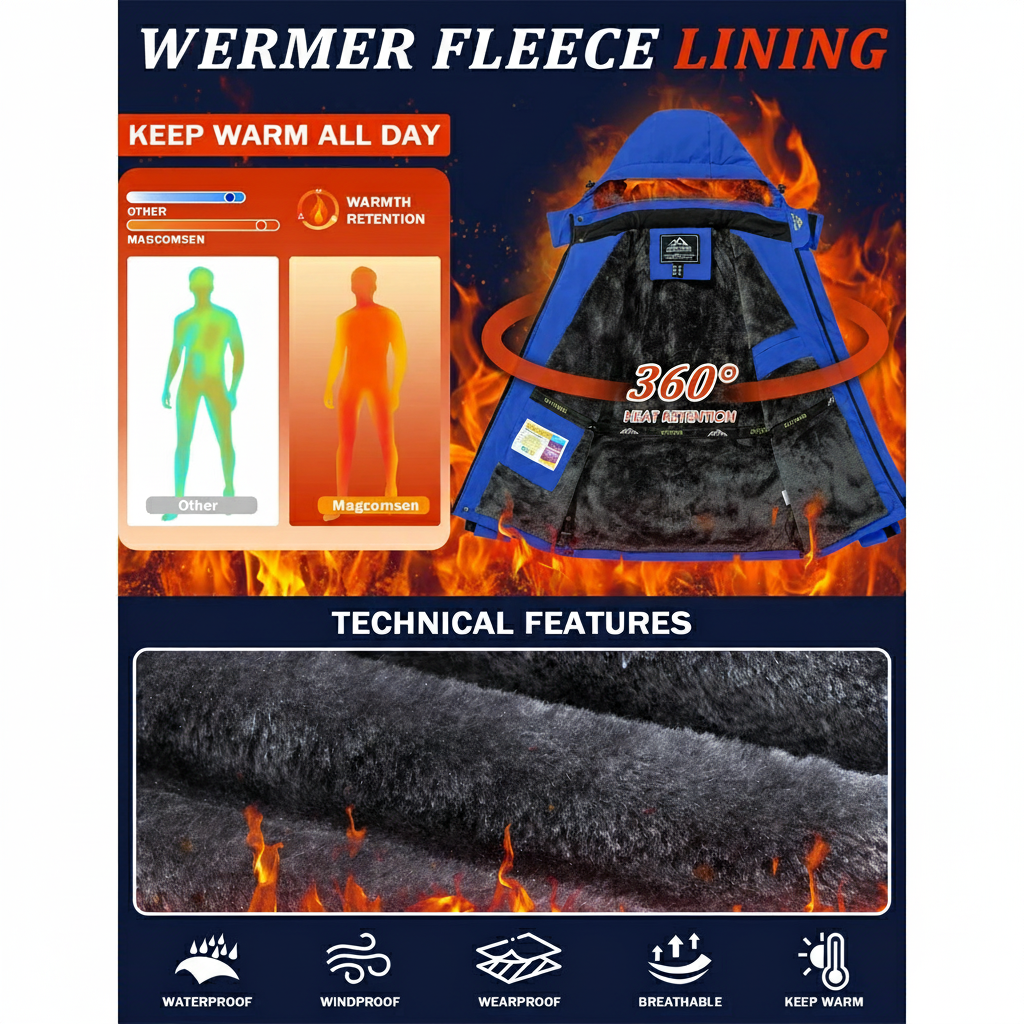 COSYSHIELD | Fleece Lining Waterproof Jacket