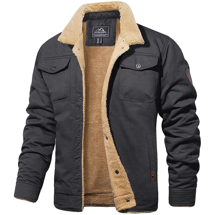 Turn-down Collar Cotton Sherpa Fleece Trucker Jackets