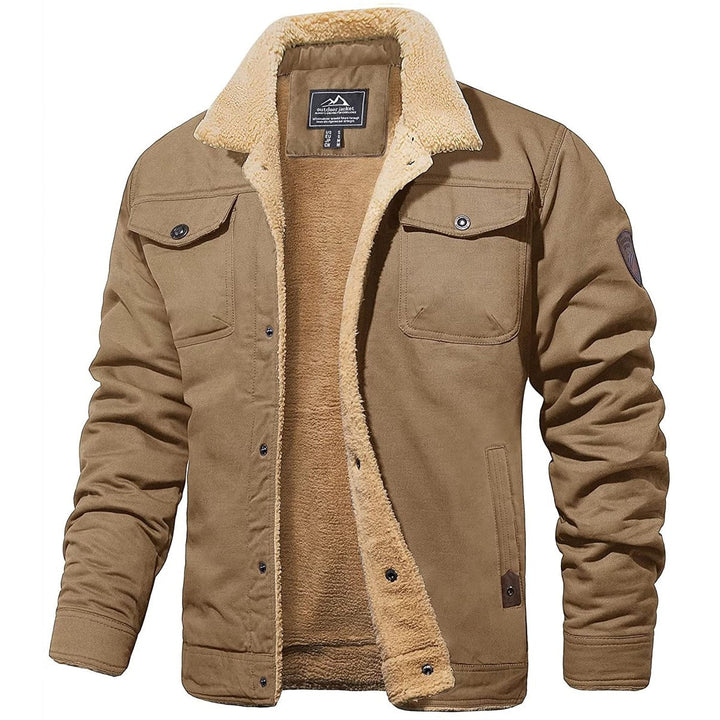 Turn-down Collar Cotton Sherpa Fleece Trucker Jackets