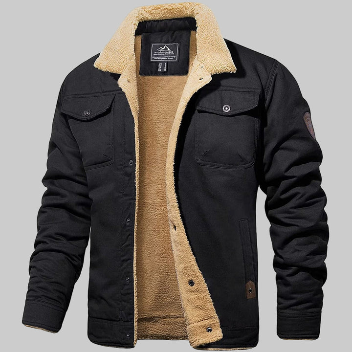 Turn-down Collar Cotton Sherpa Fleece Trucker Jackets