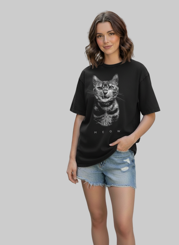 Doberman Print Cotton T-Shirt