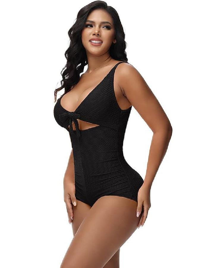 Tummy Control Cut-Out Front Knot Swimsuit