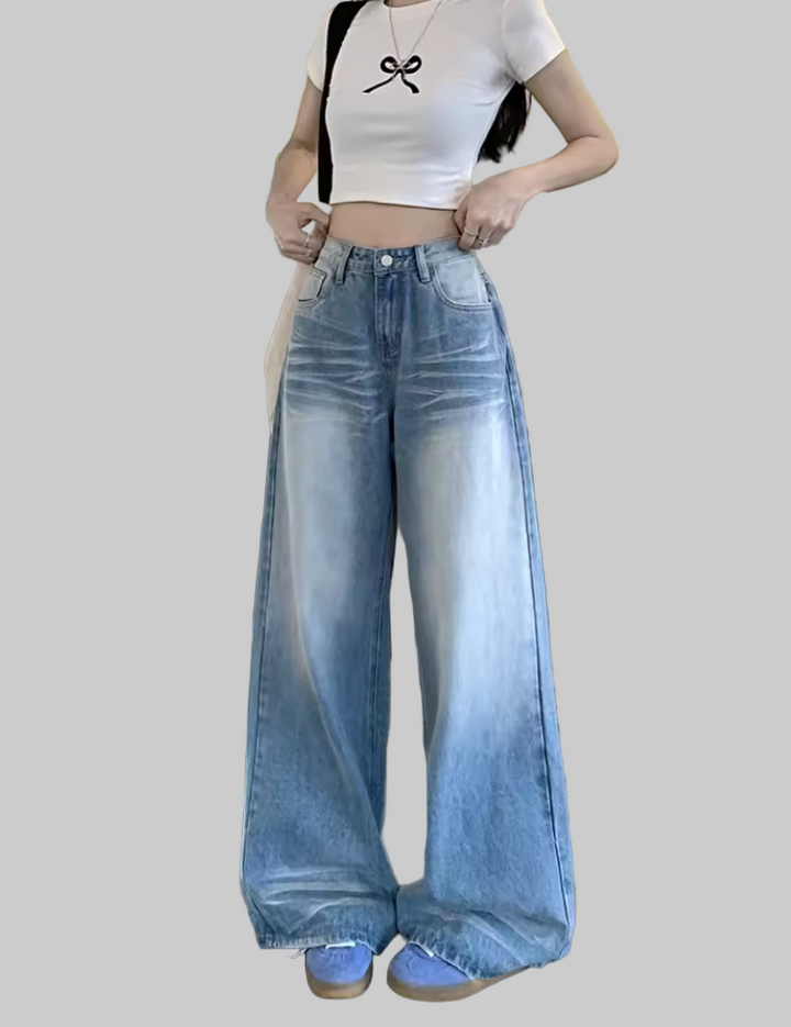 High Waisted Pear Shaped Loose Jeans