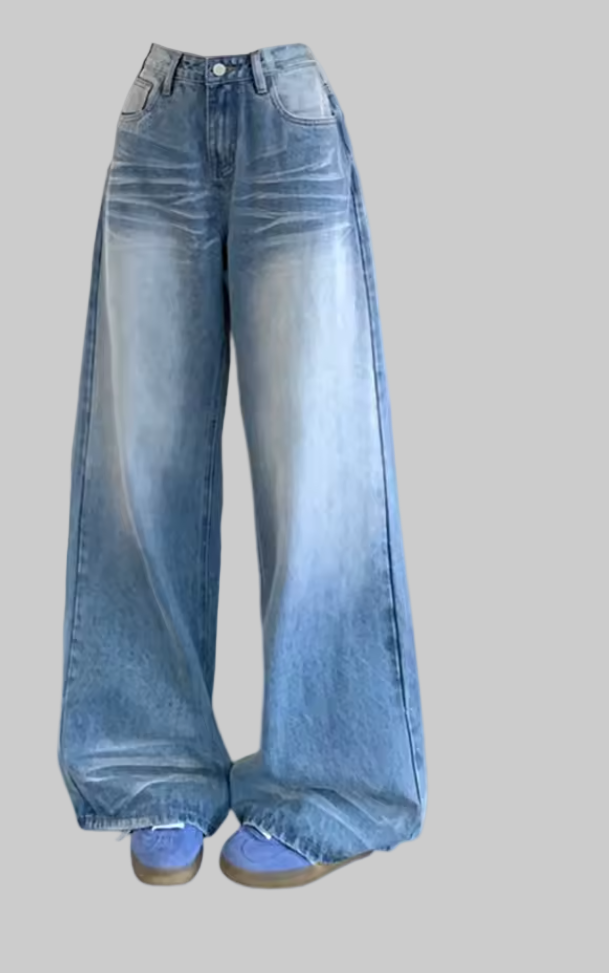High Waisted Pear Shaped Loose Jeans