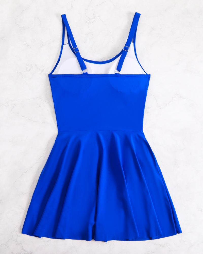 ZUHJA | Mesh-Insert One-Piece Swimsuit with Side Bow Detail