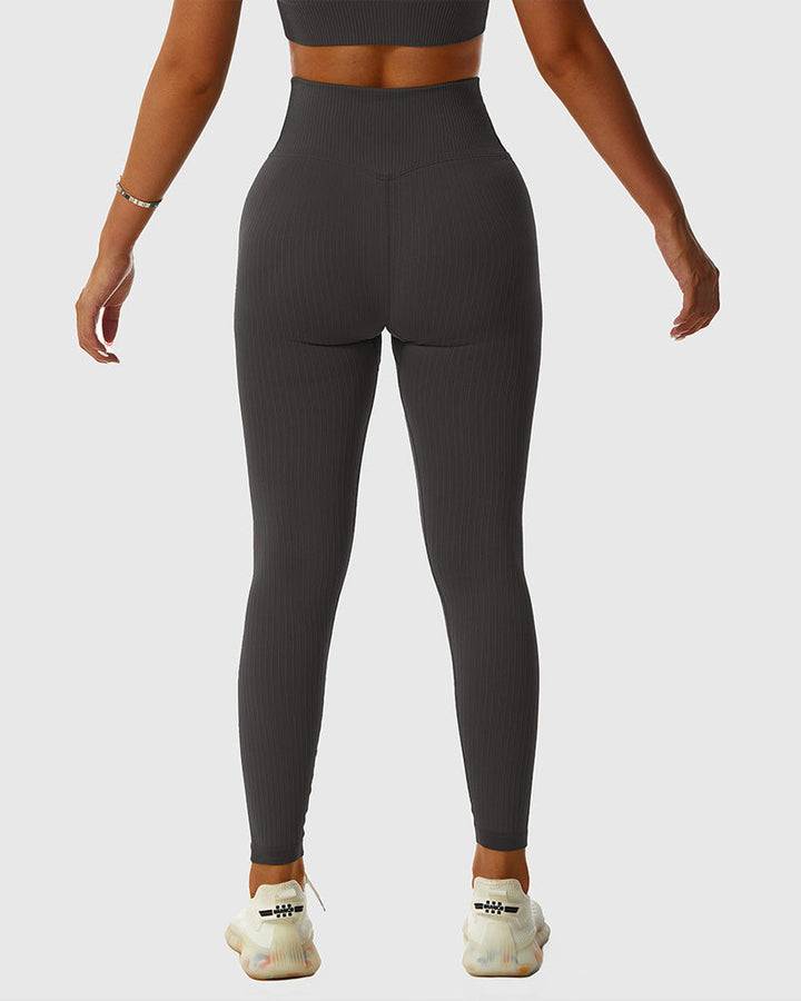 Breathable Butt-Lifting Yoga Pants - Seamless Knitted Slim-Fit Leggings