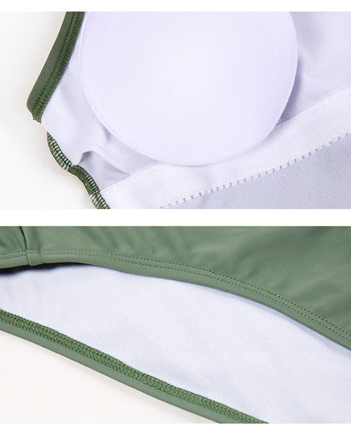 Laced One-Piece Swimsuit with Shaping Features