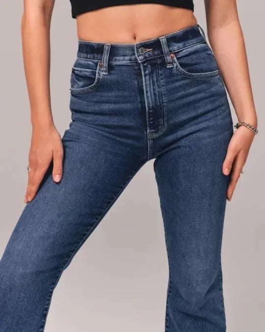 Ultra-High Waist Stretch Flare Jeans