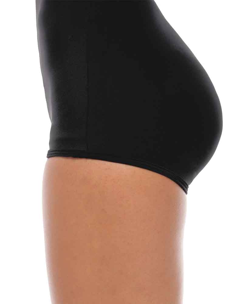 High-Waisted Pleated One-Piece Swimsuit with Tummy Control