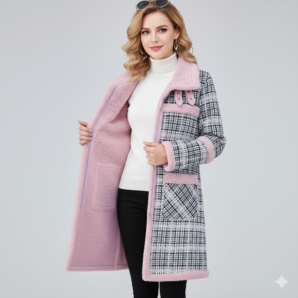 Thick Lamb Wool Velvet Parker Overcoat