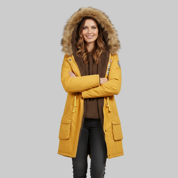 Cotton Padded Hooded Parka Jacket